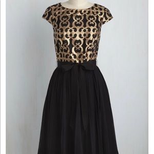 Black and gold Cocktail dress